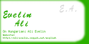 evelin ali business card